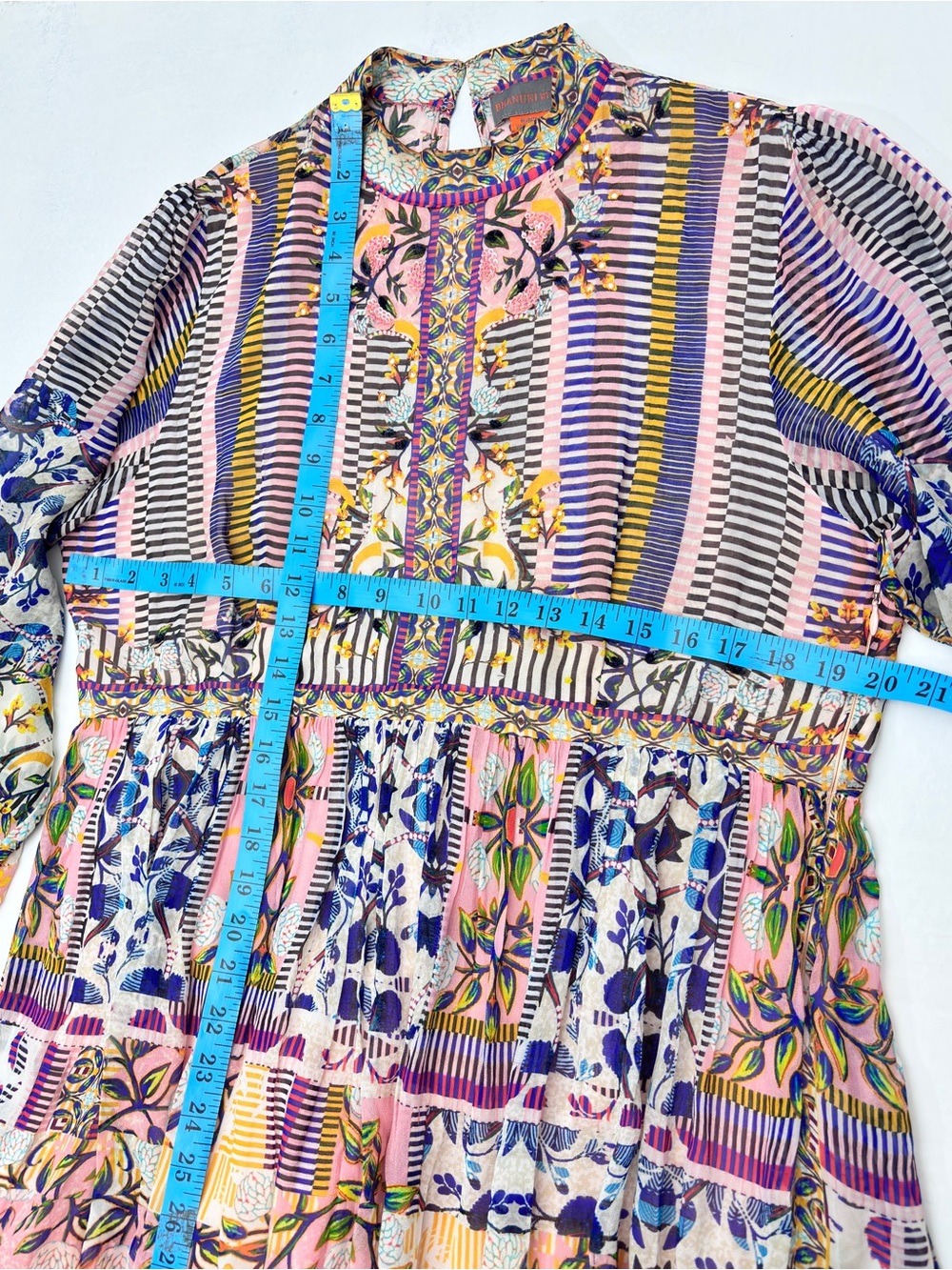 Anthropologie Boho Bhanuni by Jyoti Anastasia Sequin Floral Maxi Dress Large 12 - Picture 12 of 15